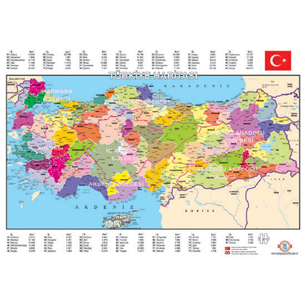 Tes Türkiye Haritası Puzzle