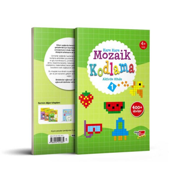 Çocuk Gezegeni Okul Öncesi Kare Kare Mozaik Kodlama Seviye 1 Arka Kapak
