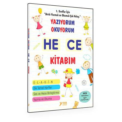 Yuva Yayınları 1. Sınıflar İçin Yazıyorum Okuyorum Hece Kitabım Ön Kapak