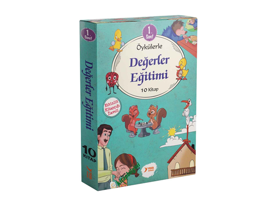 Yuva Yayınları 1.Sınıf Öykülerle Değerler Eğitimi Seti Kapak Fotoğrafı