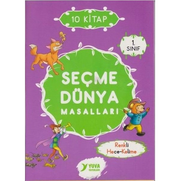 Yuva Yayınları 1. Sınıf Seçme Dünya Masalları (Renkli Heceli 10 Kitap)