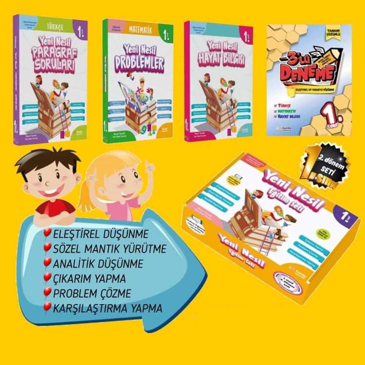 ONburda Yayınları 1. Sınıf 2. Dönem Set (4 Kitap)