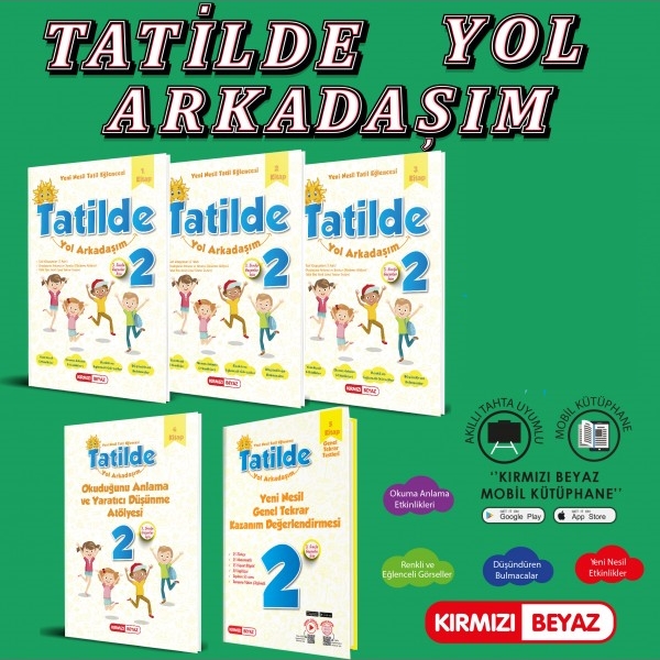 Kırmızı Beyaz Yayıncılık 2. Sınıf Tatilde Yol Arkadaşım Tatil Seti
