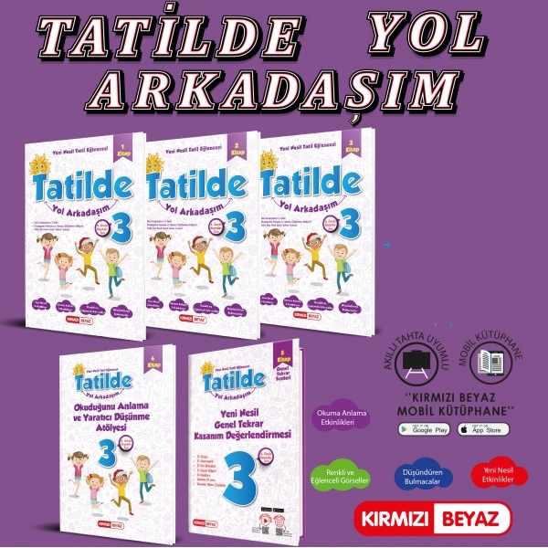 Kırmızı Beyaz Yayıncılık 3. Sınıf Tatilde Yol Arkadaşım Tatil Seti
