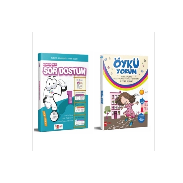 Artı Eğitim 1 .Sınıf Sor Dostum Soru Bankası + Yaratıcı Düşünme Öykü Yorum 2'li Set