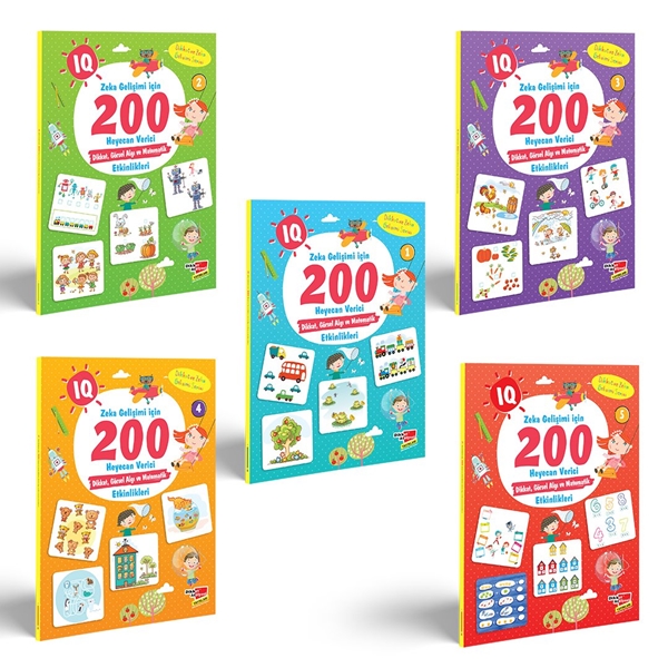 Dikkat Atölyesi IQ Zeka Gelişimi için 200 Heyecan Verici 5'li Etkinlik Seti